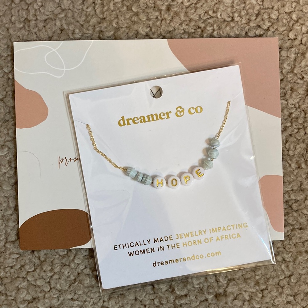 Dreamer & Co gold and bead bracelet NWT